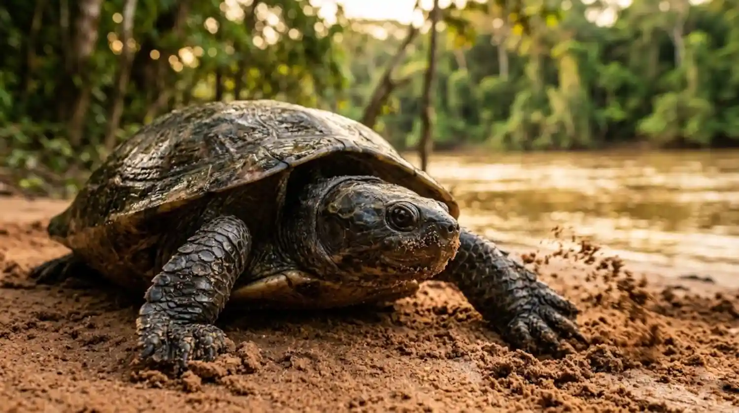 Pesquisa do INPA nas praias do Solimões revela como a temperatura da areia define o sexo dos filhotes de tartaruga-da-amazônia e como o clima pode desequilibrar