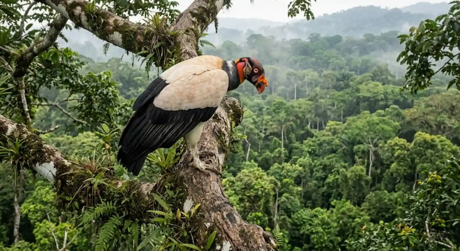 O imponente voo do urubu-rei e sua função vital para a biodiversidade da floresta amazônica