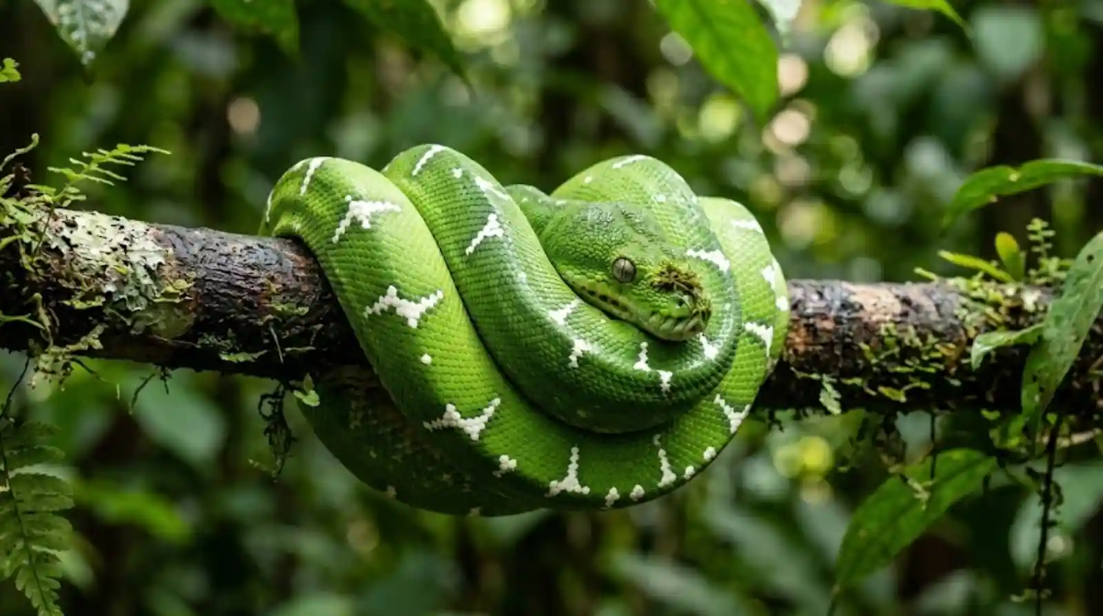 A fascinante biologia da cobra-papagaio verde revela como serpentes arborícolas dominam o dossel da Amazônia com precisão e elegância