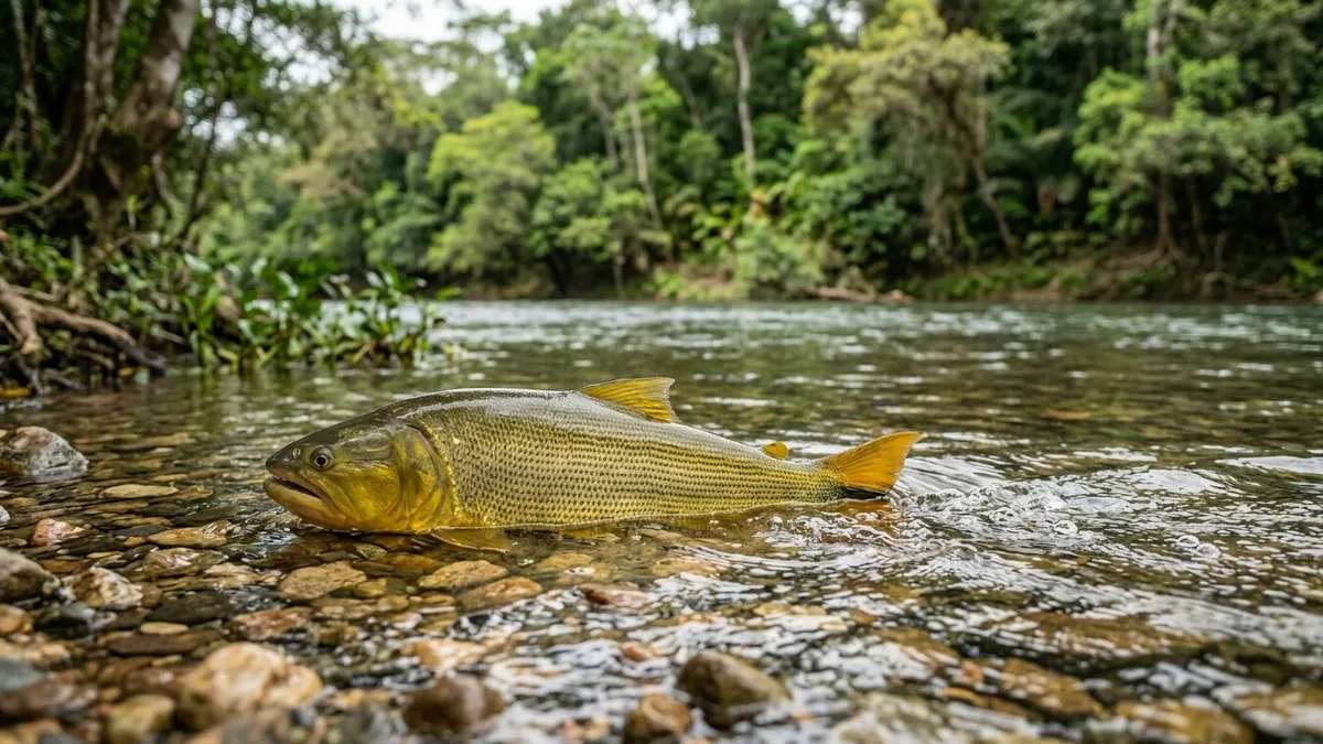 Dourado sobe cachoeiras aos saltos para desovar, reduz a alimentação e usa musculatura adaptada à correnteza